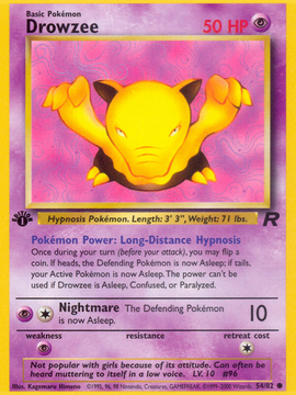 Drowzee (54/82) [Team Rocket 1st Edition]