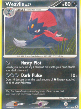 Weavile (40/130) [Diamond & Pearl: Base Set]