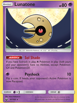 Lunatone (61/168) [Sun & Moon: Celestial Storm]