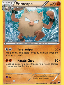 Primeape (60/116) [Black & White: Plasma Freeze]