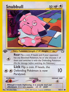 Snubbull (74/111) [Neo Genesis 1st Edition]