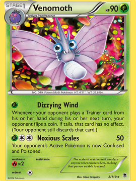 Venomoth (2/119) [XY: Phantom Forces]