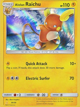 Alolan Raichu (#30 Holofoil) (30) [SM Trainer Kit: Lycanroc & Alolan Raichu] Holofoil