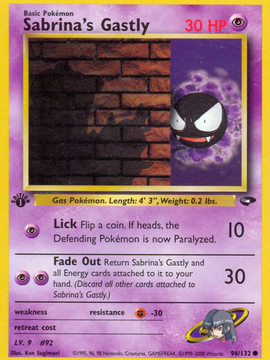 Sabrina's Gastly (96/132) [Gym Challenge 1st Edition]