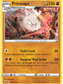 Primeape (067/163) [Sword & Shield: Battle Styles]