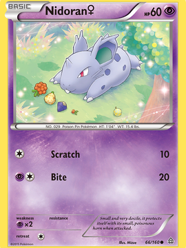 Nidoran (66/160) (Female) [XY: Primal Clash]