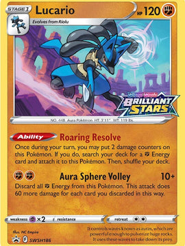 Lucario (SWSH186) (Prerelease Promo) [Sword & Shield: Black Star Promos]