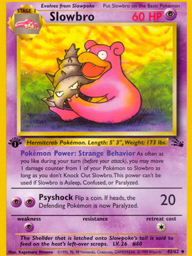 Slowbro (43/62) [Fossil 1st Edition]