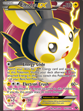 Emolga EX (143/146) [XY: Base Set]