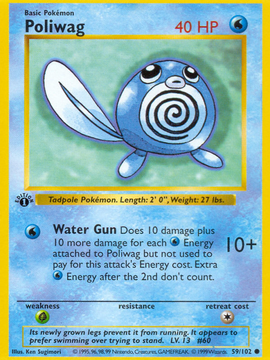 Poliwag (59/102) (Shadowless) [Base Set 1st Edition]