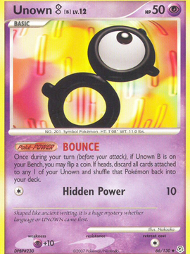 Unown B (66/130) [Diamond & Pearl: Base Set]