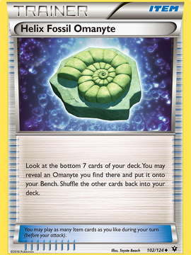 Helix Fossil Omanyte (102/124) [XY: Fates Collide]