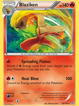 Blaziken (28/160) [XY: Primal Clash]