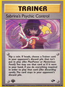 Sabrina's Psychic Control (121/132) [Gym Challenge 1st Edition]