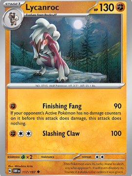 Lycanroc (117/197) [Scarlet & Violet: Obsidian Flames]