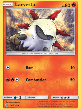 Larvesta (34/236) [Sun & Moon: Cosmic Eclipse]