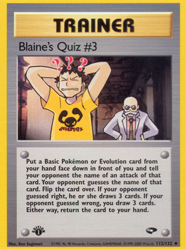 Blaine's Quiz #3 (112/132) [Gym Challenge 1st Edition]