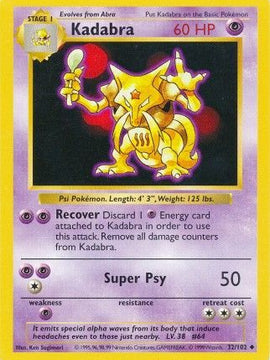 Kadabra (32/102) [Base Set Shadowless Unlimited]