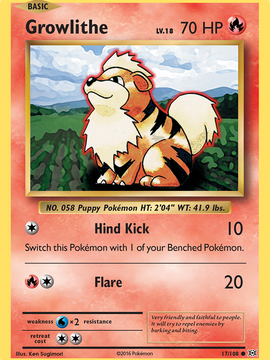 Growlithe (17/108) [XY: Evolutions]