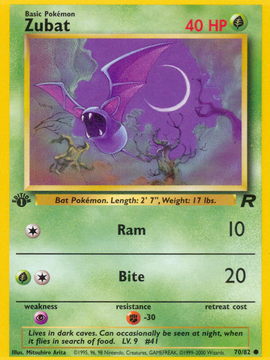 Zubat (70/82) [Team Rocket 1st Edition]