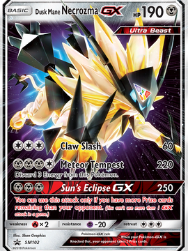 Dusk Mane Necrozma GX (SM102) [Sun & Moon: Black Star Promos]