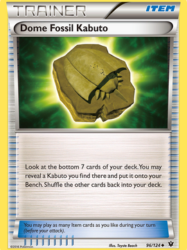 Dome Fossil Kabuto (96/124) [XY: Fates Collide]