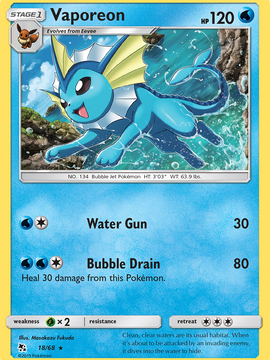 Vaporeon (18/68) [Sun & Moon: Hidden Fates]